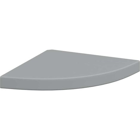 Maison Exclusive - Eck-Schweberegal Grau 35x35x3,8 cm MDF (1/5)