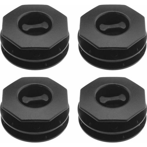 4 clip di fissaggio a spirale per tappetini auto in plastica nera, doppio anello antiscivolo, facile installazione