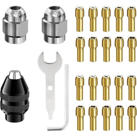 Gabarit de serrage, pince en laiton, pince fixe, 20 pièces, mandrin de perçage, adaptateur SDS, mandrin auto-serrant, mandrin en laiton de précision à dégagement rapide, outil de serrage (1/5)