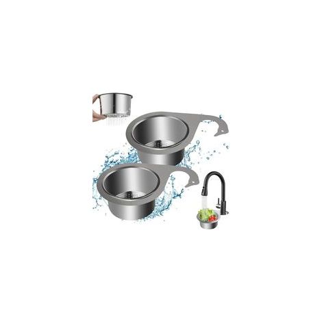 2-teiliger Edelstahl-Spülbecken-Siebkorb in Schwanenform, schwanenförmiger Filterkorb, Küchenspülenkorb, multifunktionaler Abtropfkorb für Obst, Gemüse und Speisereste (1/5)