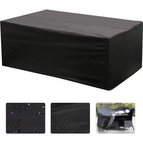 TAISHENGDA Housse de Protection Jardin 210D Oxford – Imperméable Anti-Poussière pour Table Extérieure 170×94×70 cm (1/5)