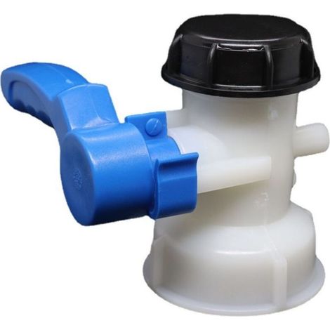 Adaptateur pour kit de jardin IBC DN40 62 mm, vanne à bille à filetage grossier, vanne de sortie, réservoir d'eau de pluie pour conteneurs IBC simples, raccords de tuyau (1/5)