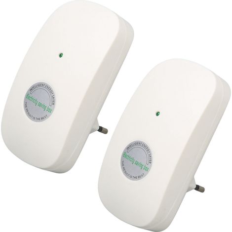 Lot de 2 boîtiers électriques intelligents économiseurs d'énergie, stabilisateurs de tension domestiques, dispositif d'économie d'énergie, prise UE 90-250 V CA (1/5)