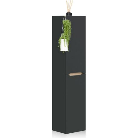 Columna de baño suspendida Opera Antracita - Roble (ancho) x 135cm (alto) (1/5)