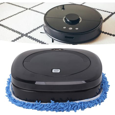 Robot de nettoyage intelligent pour la maison avec réservoir d'eau, robot laveur de sols automatique avec réservoir d'eau, noir. (1/5)