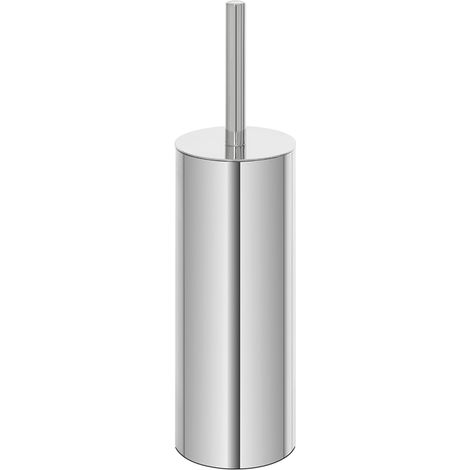PORTA SCOPINO BAGNO PORTASCOPINO ACCIAIO INOX CROMATO TONDO PRESTIGE FERIDRAS