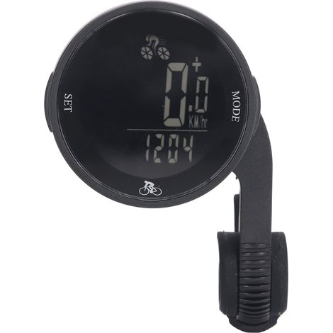 Compteur de vélo sans fil avec capteur de vitesse et cadence, grand écran LED rétroéclairé, ordinateur de cyclisme avec support, mesure distance et odomètre (1/5)