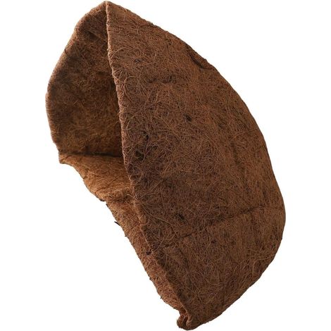 Panier suspendu en fibre de coco naturelle, insert rechange rond préformé, doublure respirante noix (1/4)
