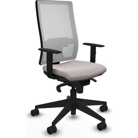 Synchro-Ruderschloss weißes Mesh-Kunstleder white 1D-Arme Pyramidenfuß 65mm Nylon-Räder