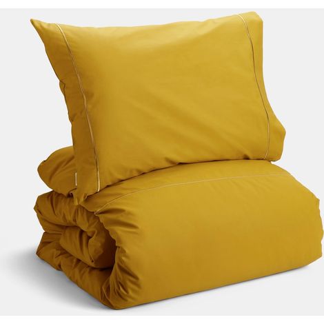 Parure de Couette 200x220+65x65(2) Plain Dyed Mustard (1/3)