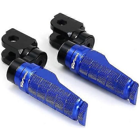 Verstellbare Motorrad-Fußrasten vorne, passend für Suzuki SV650 (2016–2022), SV650X (2018–2022), SFV650 Gladius (2009–2015) und Katana – Blaues SV650-Logo (1/5)