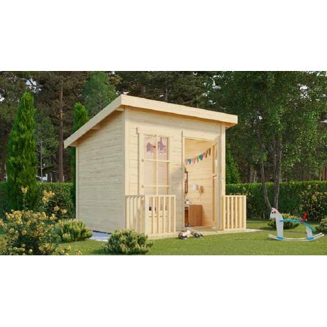 Flipp-Log Cabin, Wooden Garden Room, Timber Summerhouse, Home Office - L230 x W190.6 x H188.1 cm
