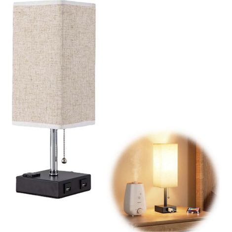 Lampe de Bureau rétro avec Interrupteur de Traction de Bureau Industrielle avec Chargement USB pour Le Salon de la Chambre Dormitory Bureau (1/5)