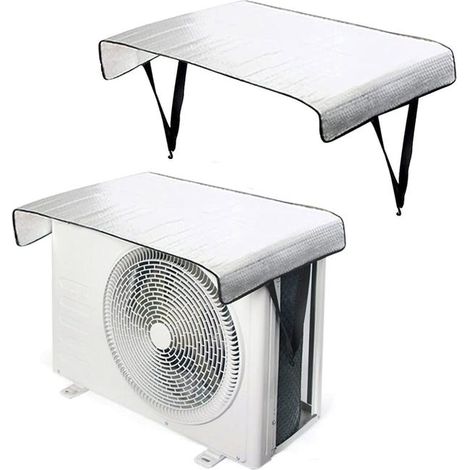 Housse de protection pour climatiseur, imperméable, anti-poussière et anti-soleil, 95 x 46 cm, 2 pièce (1/5)