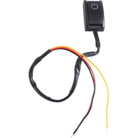 Interrupteur à bouton adhésif Jtron pour voiture. marche/arrêt. compatible avec les lampes de lecture. les clignotants et les petits éclairages (12 V CC / 200 mA). (1/5)