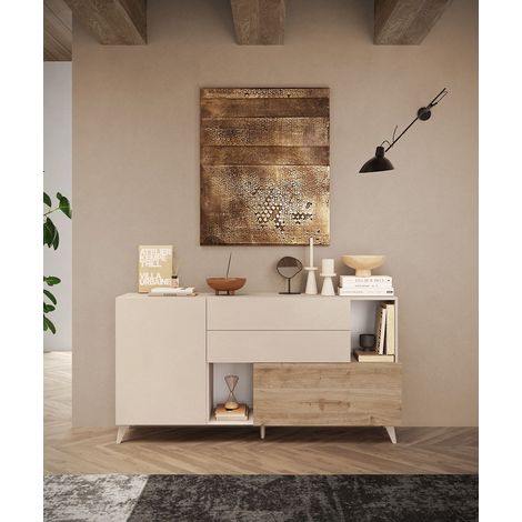Buffet/bahut 181 cm chêne cadiz/cachemire Minorka (1/4)