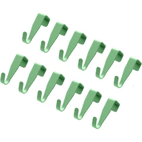 12 Pièces Crochets Suspendus pour Porte en Acier Carbone Robuste, Accroche Serviette Manteau Sac Chapeau pour Salle de Bain Placard Vert (1/5)