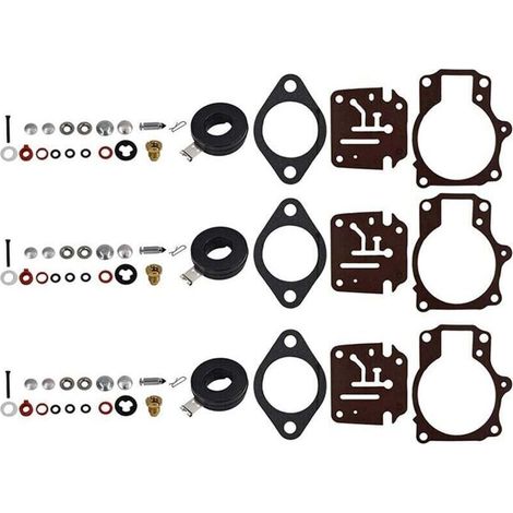 3 X Kit de RéParation Carburateur Rebuild et Flotteur pour Evinrude 396701 65 70 75 (1/4)