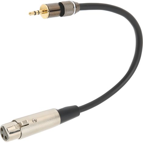 Câble Adaptateur Microphone 3.5mm Jack Mâle vers XLR Femelle 0.3m Câble Audio (1/5)