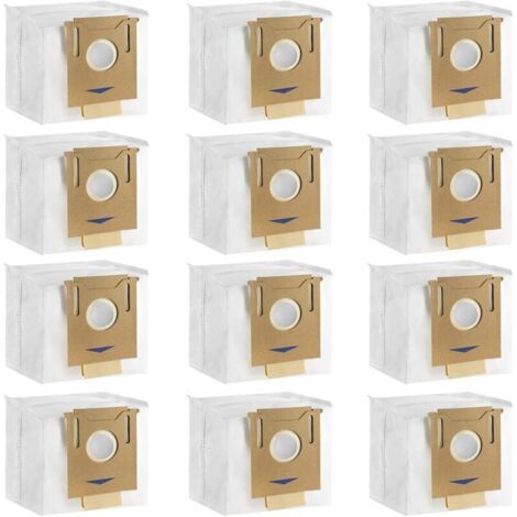 BARKBUSTERS Lot de 12 sacs d'aspirateur pour ECOVACS DEEBOT N8+ N8 Pro+ N8 Pro Plus T8 T8+ T8 AIVI T8 AIVI+ T8 MAX T9+ DX93 DDX96 Yeedi Vac Station Aspirateur Pièces de rechange Accessoires (1/4)