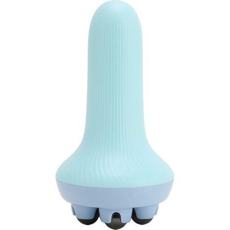 Rouleau de Massage à Main Portable avec Perles Magnétiques pour Cou, Jambes et Muscles - Bleu
