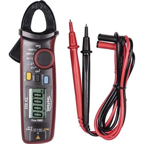 Amperímetro de pinza TV 222 b.100 A AC/DC,hasta 600V AC/DC CAT III 300V CAT II 600V (1/3)