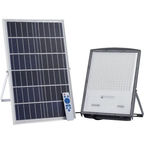 PROIETTORE LED 300 W CON PANNELLO SOLARE- 1,0 pz