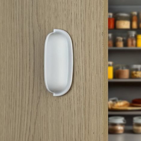 Ouvre&Déco – Poignée de meuble KYKO, nylon blanc mat entraxe 64 mm (1/5)