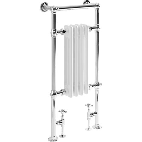 Hudson Reed Elizabeth - Sèche-Serviettes Mixte Rétro Sur Pieds Blanc – 93cm x 45cm