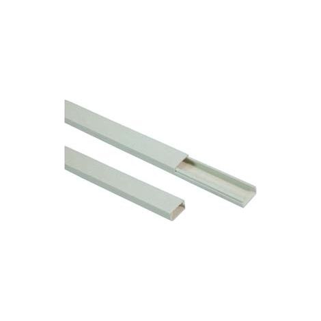 CANALINA BIANCA CON COPERCHIO AVVOLGENTE NON ADESIVA- - mm.30x18x200h - 24 mt