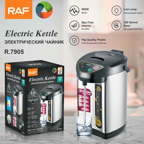 Bouteille d'eau électrique 6,8 L aux normes européennes - Distributeur d'eau à température constante pour bureau/maison - Grande capacité entièrement automatique pour l'eau bouillante (1/5)