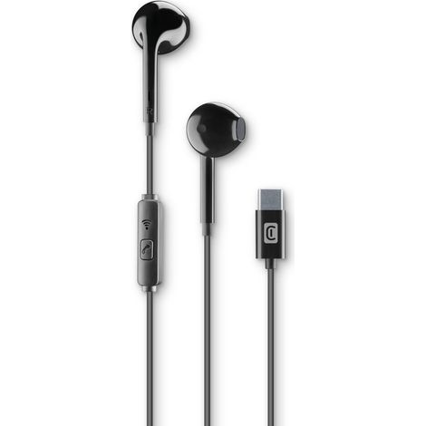 Cellularline AUCAPSULETYPECK auricular y casco Auriculares Alámbrico Dentro de oído Llamadas/Música USB Tipo C Negro (1/3)