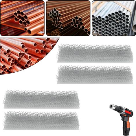 4pcs Nettoyeur De Tuyaux En Cuivre Métallique Noyau de remplacement,Brosse de Nettoyage de Noyau de remplacement, pipe Cleaning tool for drill, pipe Cleaners Plumbing(15mm) (1/5)