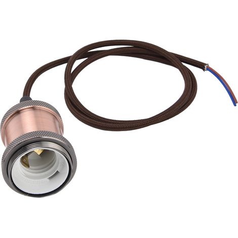 E27 Lampenfassung mit Kabel, Vintage-Pendelleuchtenfassung für Schlafzimmer, 100–240 V (1/5)