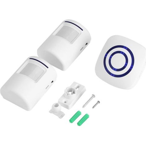 Odipie – Sonnette sans fil avec détecteur de mouvement – Alimentation par 3 piles AAA – Portée jusqu'à 70m – 38 mélodies – Installation murale facile (1/2)