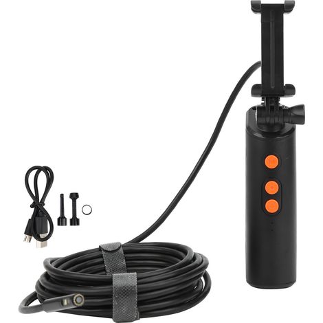 Endoscope WiFi 1080P 2MP 8mm Double Lentille Caméra d'Inspection 5m IP68 Étanche pour Canalisations et Égouts (1/5)