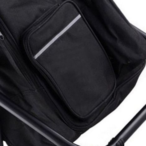Rucksackförmiger, klappbarer Campinghocker mit Kühlfach, leicht und mit großem Fassungsvermögen, ideal für Reisen, Strand, Wandern, Picknicks und mehr. (Schwarz) (1/4)