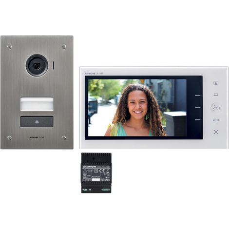 Aiphone – Kit interphone vidéo 2 fils avec écran LCD 7'' – Caméra IP54 – Vision nocturne – 130441 (1/6)