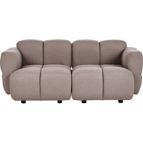 Modulsofa 2-Sitzer MAKSABERG Stoff Taupe (1/5)