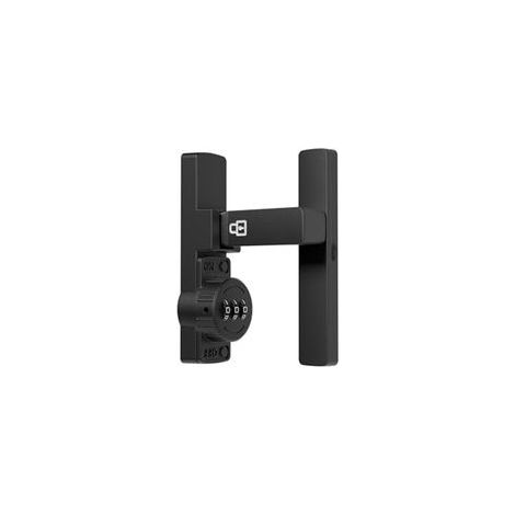 Loquet à rabat avec combinaison à 90/180 degrés pour portail, grange, garage, abri de jardin, fenêtre, armoire, mot de passe à 3 chiffres (noir + lumineux, 90 degrés) (1/5)