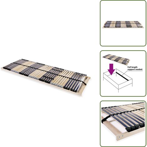 Lattenrost mit 42 Latten 7 Zonen 80x200 cm - Lattenrost - Holzrahmen - Birkenholz - Buche - Lattenrost 80x200