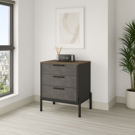 Credenza Butchoy, Madia 3 Cassetti, Apertura Scorrevole, Chiusura Scorrevole, 54x45x70h cm Marrone (1/4)