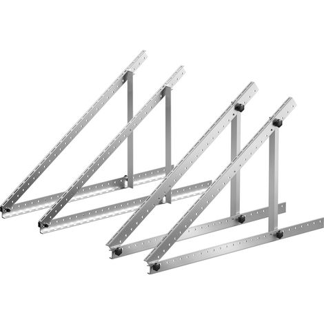 Support 45 pouces pour panneaux solaires 100-400W, inclinaison réglable 0-90°, aluminium léger, pieds pliants pour camping-car et bateau (1/5)
