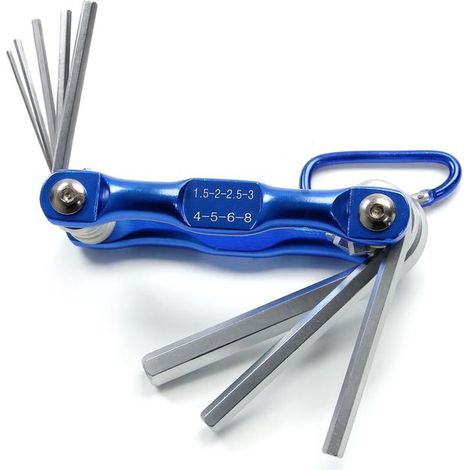 Set di chiavi a brugola pieghevoli, 8 pezzi, da 1,5 mm a 8 mm (1/5)