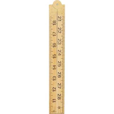 Premium Wooden 4-Fold Folding Ruler - 1 Meter (39 Inches) with Loose Measurement, Model R.S.T. RSR073 (1/4)