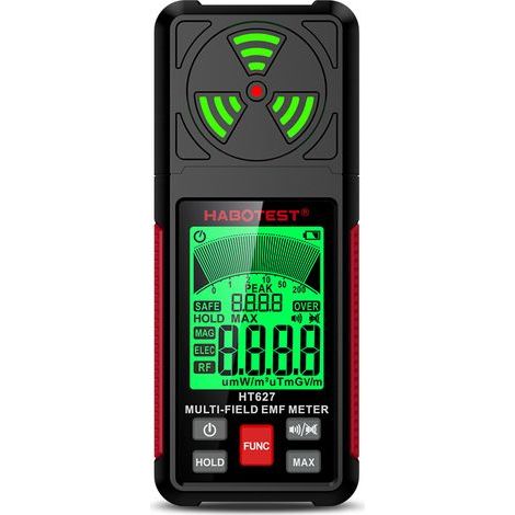 Detecteur Portable 3 en 1 Détecteur Champ Électromagnétique EF RF MF avec Alarme pour Maison Bureau Inspections CEM Chasse aux Fantômes (1/5)