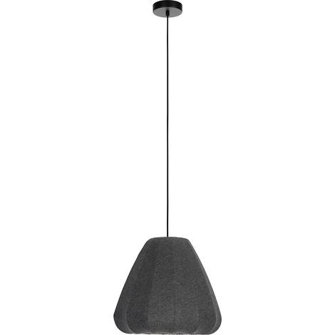 Sospensione Vintage Barlaston Piccolo Acciaio Nero Grigio 1 Luce E27