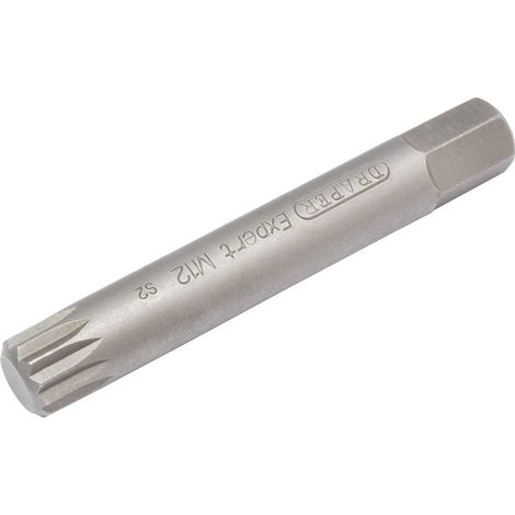Draper Expert M12 x 75mm Spline 10mm Insert Bit for Mechanic's Bit Sets (33349) (1/5)