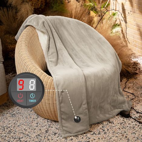 Couverture Chauffante 130x180cm Une Touche Plaid Chauffant Kaki — vue 2