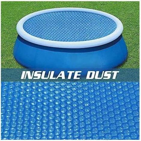 Luftpolsterfolie für runde und rechteckige Schwimmbecken, Winterfestmachung und Sommerheizung, Sonnenschutz für Whirlpool, Spa, Teich, Außenbereich, wasserdicht (Rund φ152cm) φ152cm - (1/5)